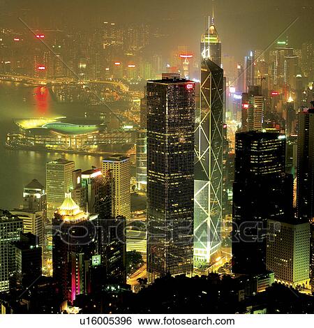 Victoria Harbor, Night scene View Large Photo Image Stock Photograph - Victoria Harbor, Night scene. Fotosearch