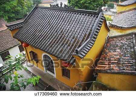 Temple, high angle view, Mt. Jiuhua, Anhui, China, Asia View Large Photo Image Stock Image - Temple, high angle view, Mt. Jiuhua, Anhui, China, Asia. Fotosearch