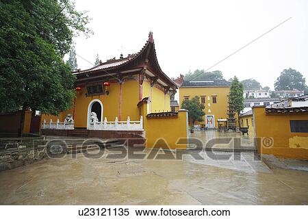 Stock Photography - Temple, Mt. Jiuhua, Anhui, China, Asia. Fotosearch