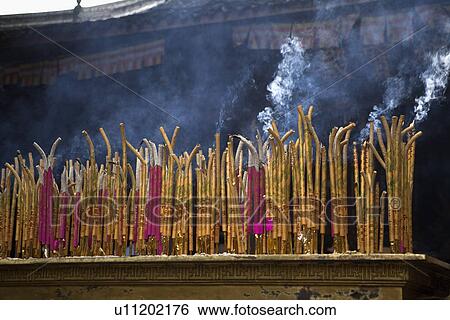 China, Sichuan Province, Leshan Grand Buddha, burning incense View Large Photo Image Stock Photograph - China, Sichuan Province, Leshan Grand Buddha, burning incense. Fotosearch
