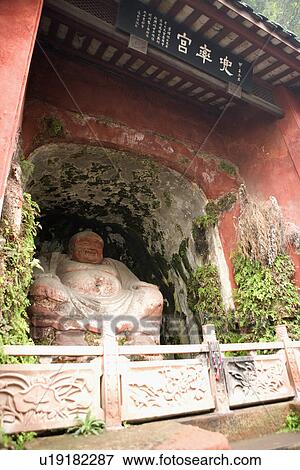 China, Sichuan Province, Leshan, Buddhist statue at Leshan Giant Buddha View Large Photo Image Stock Photo - China, Sichuan Province, Leshan, Buddhist statue at Leshan Giant Buddha. Fotosearch