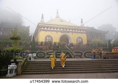 China, Sichuan Province, Mt. Emei, Wannian temple View Large Photo Image Stock Photo - China, Sichuan Province, Mt. Emei, Wannian temple. Fotosearch