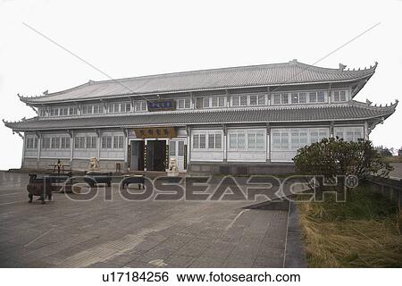 China, Sichuan Province, Mt. Emei, Woyun Buddha Temple View Large Photo Image Stock Photograph - China, Sichuan Province, Mt. Emei, Woyun Buddha Temple. Fotosearch