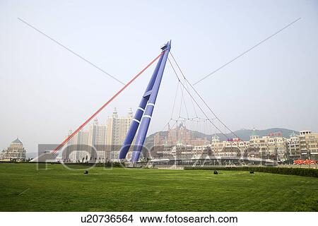Picture - China, Liaoning Province, Dalian, Xinghai Bay Square. Fotosearch