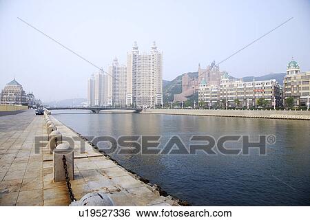 Stock Photograph - China, Liaoning Province, Dalian, Xinghai Bay Square. Fotosearch