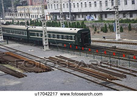 Stock Photo - China, Liaoning Province, train. Fotosearch