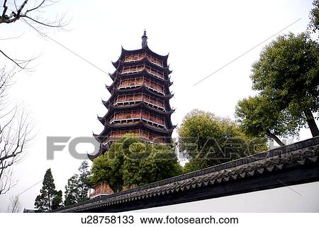 China, Suzhou, Baoen Temple, pagoda View Large Photo Image Stock Image - China, Suzhou, Baoen Temple, pagoda. Fotosearch