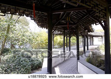 China, Suzhou, corridor in the Humble Administrator's Garden View Large Photo Image Stock Photography - China, Suzhou, corridor in the Humble Administrator's Garden. Fotosearch