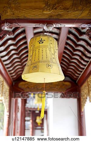 Stock Photography - China, Suzhou, Hanshan Temple, massive bell. Fotosearch