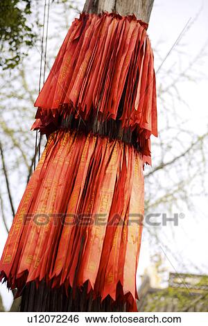 China, Suzhou, Hanshan Temple, praying offering on tree View Large Photo Image Stock Photograph - China, Suzhou, Hanshan Temple, praying offering on tree. Fotosearch