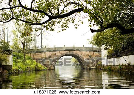 Stone Bridge, West Lake, Hangzhou, Zhejiang Province, China, Asia View Large Photo Image Stock Photograph - Stone Bridge, West Lake, Hangzhou, Zhejiang Province, China, Asia. Fotosearch