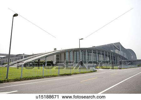 Stock Image - China,, Guangdong, Guangzhou, Exhibition Center. Fotosearch