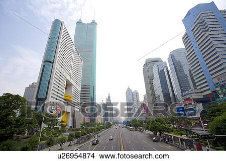 China, Guangzhou, Shenzhen, Cityscape View Large Photo Image Picture - China, Guangzhou, Shenzhen, Cityscape. Fotosearch