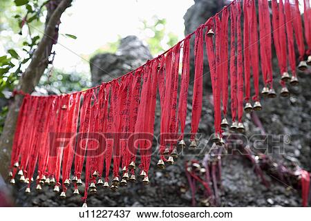 Asia, China, Hainan Island, Luhuitou Park, prayer ribbons tied on rope View Large Photo Image Stock Photo - Asia, China, Hainan Island, Luhuitou Park, prayer ribbons tied on rope. Fotosearch