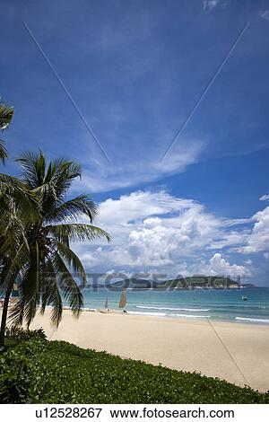 Asia, China, Hainan Island, Yalong Bay View Large Photo Image Stock Photo - Asia, China, Hainan Island, Yalong Bay. Fotosearch