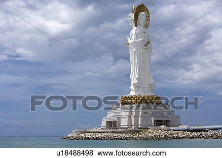 Sanya, Hainan, People's Republic of China. Nanhai Goddess Of Mercy View Large Photo Image Stock Photo - Sanya, Hainan, People's Republic of China. Nanhai Goddess Of Mercy. Fotosearch