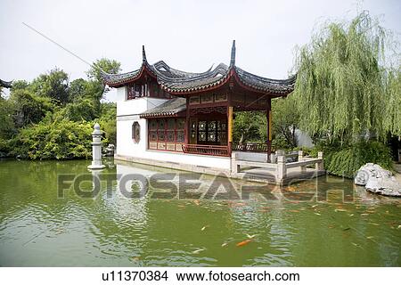 Asia, China, Jiangsu Province, Tongli Town, Garden View Large Photo Image Picture - Asia, China, Jiangsu Province, Tongli Town, Garden. Fotosearch