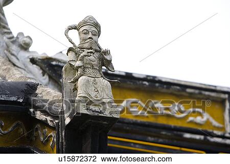 Stock Image - Asia, China, Jiangsu Province, Tongli Town, architectural detail. Fotosearch