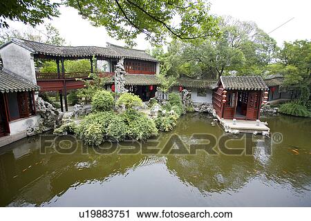 Stock Image - Asia, China, Jiangsu Province, Tongli Town. Fotosearch