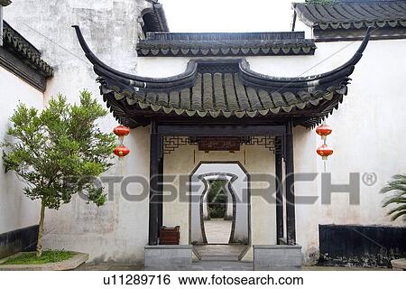 Asia, China, Jiangsu Province, Tongli Town View Large Photo Image Stock Photograph - Asia, China, Jiangsu Province, Tongli Town. Fotosearch