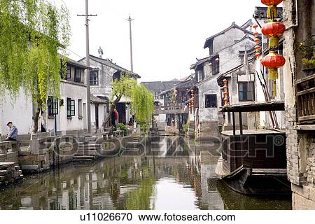 China, Zhejiang Province, Xitang Ancient Scenic Town View Large Photo Image Stock Image - China, Zhejiang Province, Xitang Ancient Scenic Town. Fotosearch