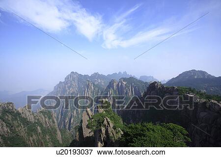 China, Anhui, Mt. Huangshan Peaks View Large Photo Image Stock Photo - China, Anhui, Mt. Huangshan Peaks. Fotosearch