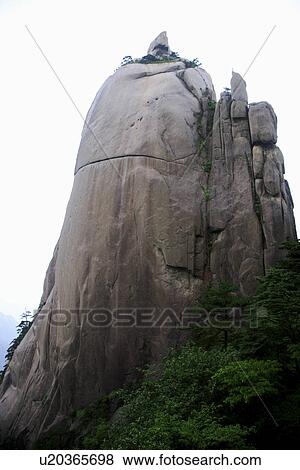 Stock Photo - China, Anhui, Mt. Huangshan, strange rock. Fotosearch