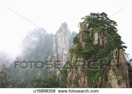 China, Anhui, Mt. Huangshan, UNESCO World Heritage Site View Large Photo Image Stock Photo - China, Anhui, Mt. Huangshan, UNESCO World Heritage Site. Fotosearch