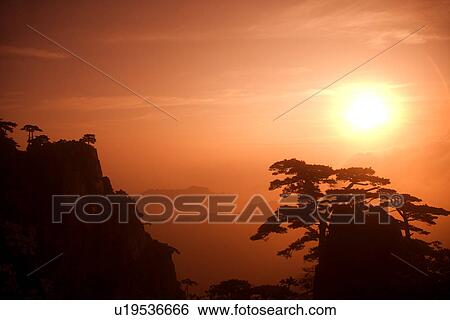 China, Anhui Province, Mt. Huangshan at sunrise View Large Photo Image Stock Photograph - China, Anhui Province, Mt. Huangshan at sunrise. Fotosearch