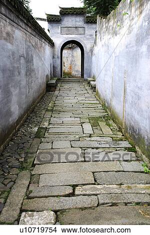 Alley, Cheng Kan Village, Anhui Province, China, Asia View Large Photo Image Picture - Alley, Cheng Kan Village, Anhui Province, China, Asia. Fotosearch