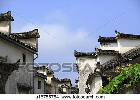Ancient residential houses, Xidi Village, Anhui Province, China, Asia View Large Photo Image Picture - Ancient residential houses, Xidi Village, Anhui Province, China, Asia. Fotosearch