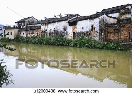 Stock Photo - Cheng Kan Village, Anhui Province, China, Asia. Fotosearch
