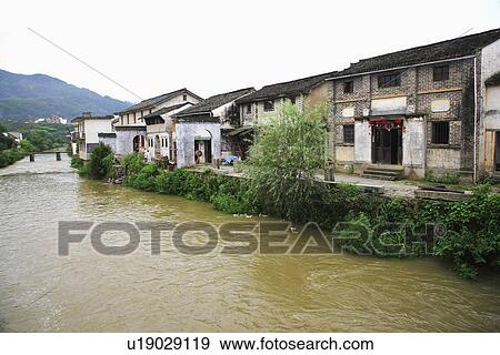 Cheng Kan Village, Anhui Province, China, Asia View Large Photo Image Stock Photo - Cheng Kan Village, Anhui Province, China, Asia. Fotosearch