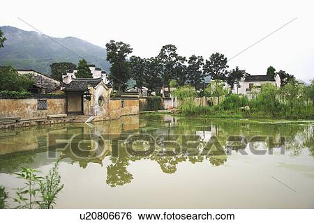 Stock Photograph - Cheng Kan Village, Anhui Province, China, Asia. Fotosearch