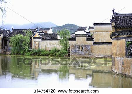 China, Anhui, Chengkan Village View Large Photo Image Stock Image - China, Anhui, Chengkan Village. Fotosearch