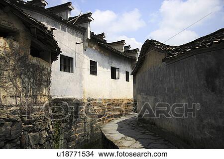 Chinese Village View Large Photo Image Picture - Chinese Village. Fotosearch