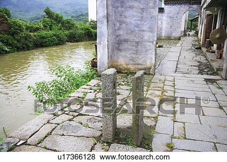 Corridor, Cheng Kan Village, Anhui Province, China, Asia View Large Photo Image Stock Photo - Corridor, Cheng Kan Village, Anhui Province, China, Asia. Fotosearch