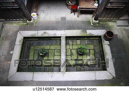Courtyard, Cheng Kan Village, Anhui Province, China, Asia View Large Photo Image Stock Photo - Courtyard, Cheng Kan Village, Anhui Province, China, Asia. Fotosearch