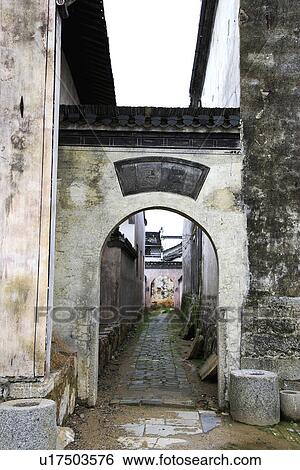 Doorway, Cheng Kan Village, Anhui Province, China, Asia View Large Photo Image Stock Photograph - Doorway, Cheng Kan Village, Anhui Province, China, Asia. Fotosearch