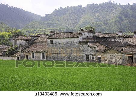 Stock Photograph - idi Village, Anhui Province, China, Asia. Fotosearch