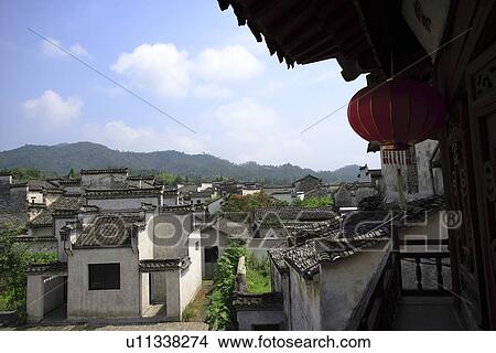 Picture - Xidi Village, Anhui Province, China, Asia. Fotosearch