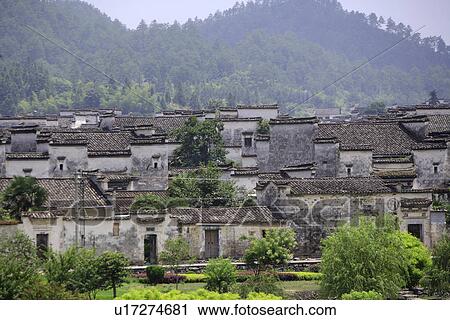 Stock Image - Xidi Village, Anhui Province, China, Asia. Fotosearch