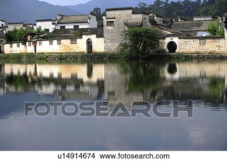 Picture - Hongcun village, Anhui Province, China, Asia. Fotosearch