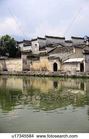 Picture - Hongcun village, UNESCO World Heritage Site, Anhui Province, China, Asia. Fotosearch
