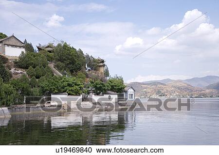 China, Yunnan Province, Dali, houses along sea View Large Photo Image Stock Image - China, Yunnan Province, Dali, houses along sea. Fotosearch