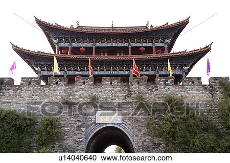 Stock Image - China, Yunnan Province, Dali, old town. Fotosearch