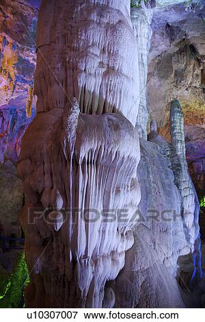 China, Yunnan Province, Jiuxiang Cave, Stalactites and stalagmites View Large Photo Image Stock Photo - China, Yunnan Province, Jiuxiang Cave, Stalactites and stalagmites. Fotosearch