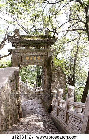 Stock Photo - China, Yunnan Province, Kunming, entrance gate. Fotosearch
