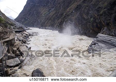 China, Yunnan Province, Lijiang, Tiger-leaping Gorge View Large Photo Image Stock Image - China, Yunnan Province, Lijiang, Tiger-leaping Gorge. Fotosearch