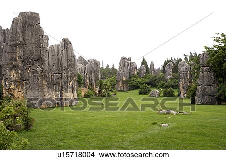 Shilin Stone Forest near Kunming, China View Large Photo Image Picture - Shilin Stone Forest near Kunming, China. Fotosearch